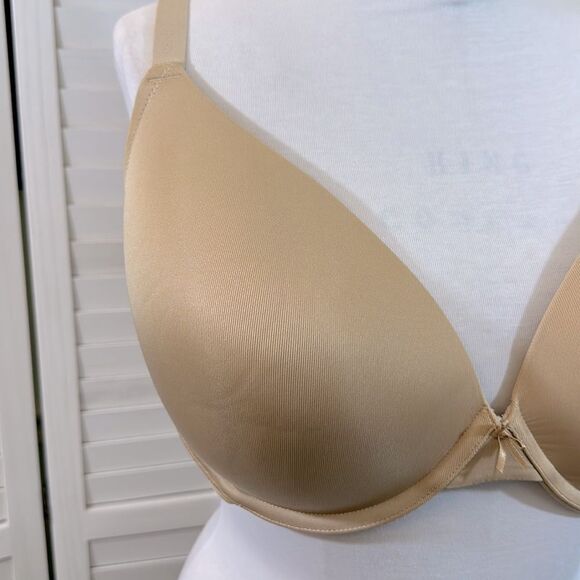 Cacique Bra 46DD Deep Plunge Beige Nude - Picture 6 of 15